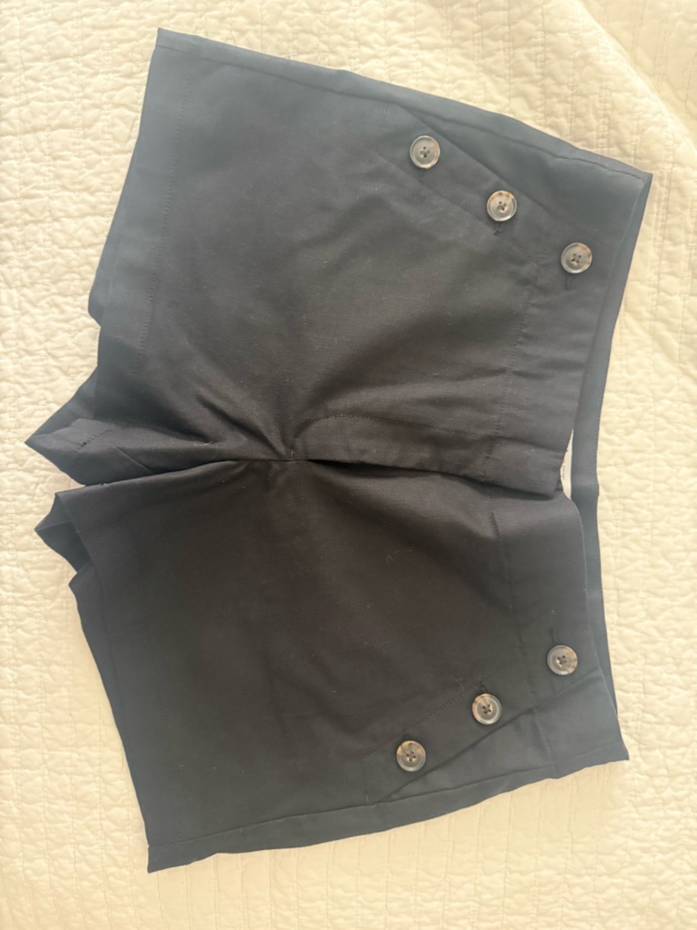 LOFT Black Button Detail Shorts